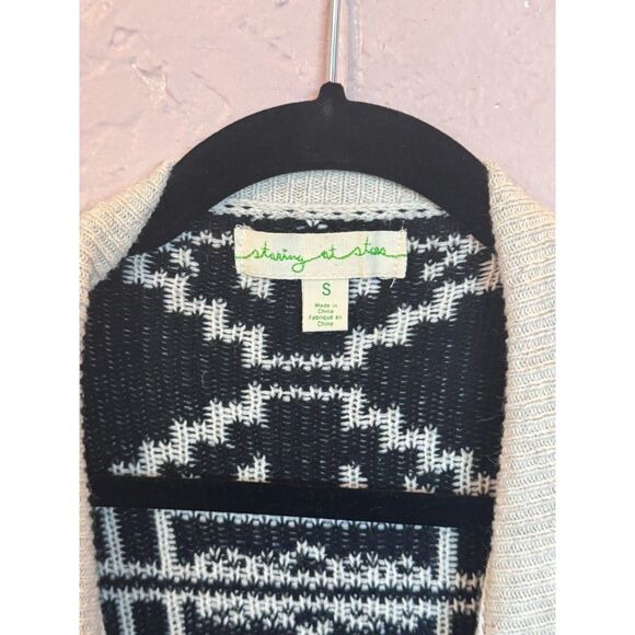 Staring at Stars by Urban Outfitters Aztec Open Front Waterfall Cardigan Small - Picture 6 of 8